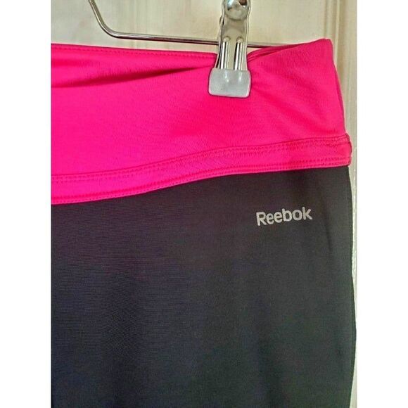 Reebok Womens Leggings Black S Active Workout 90s Y2K Bootcut - Picture 3 of 6